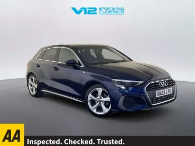 Begagnad Audi A3 S-Line 150 HK (110 kW) 2023 Blå Sedan