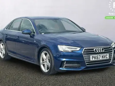 Used Audi A4 S-Line 150 HP (110 kW) 2017 Blue Sedan