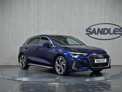 Used Audi A3 Sportback S-Line 150 HP (110 kW) 2021 Blue Hatchback