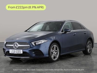 Used Mercedes A250 AMG line 218 HP (160 kW) 2021 Blue Sedan