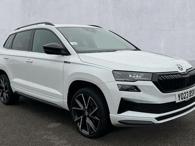 Used Skoda Karoq SportLine 150 HP (110 kW) 2023 Moon white metallic SUV