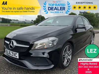 Used Mercedes A200 AMG line 136 HP (100 kW) 2016 Black Hatchback