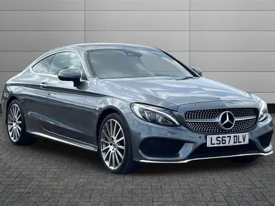 Used Mercedes C300 AMG Line Premium Plus 245 HP (180 kW) 2017 Selenite grey Coupe