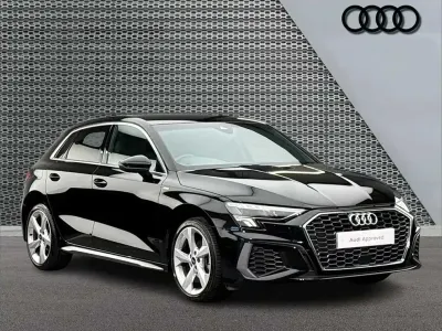 Used Audi A3 S-Line 147 HP (108 kW) 2022 Black Sedan