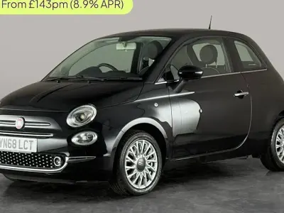 Used Fiat 500 Lounge 69 HP (50 kW) 2018 Black Hatchback