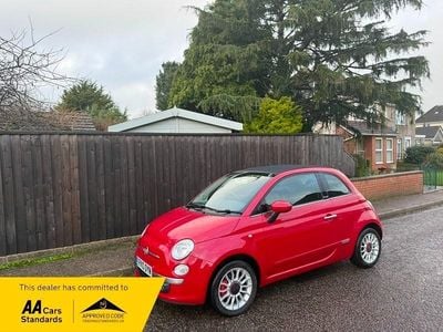 Red Used 2010 Fiat 500 Lounge Cabriolet | £3,895 (Fair price)