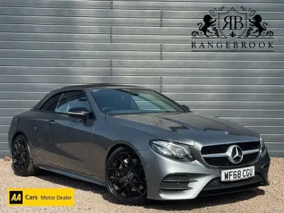 Used Mercedes E300 AMG line 245 HP (180 kW) 2018 Grey Cabriolet