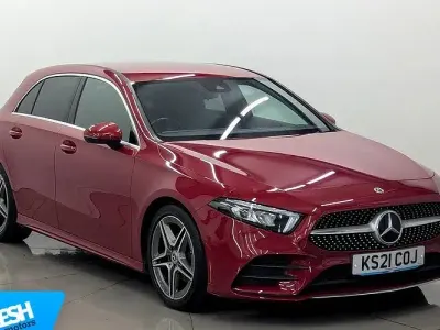 Used Mercedes A200 AMG line 163 HP (119 kW) 2021 Red Hatchback