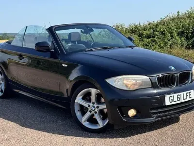 Used BMW 120 Cabriolet Sport Line 170 HP (125 kW) 2011 Black Cabriolet