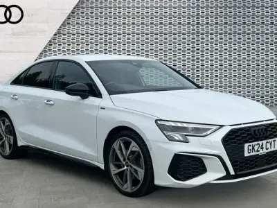 Used Audi A3 Black Edition 150 HP (110 kW) 2024 White Sedan