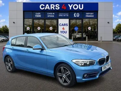 Used BMW 118 Sport Line 136 HP (100 kW) 2017 Blue Hatchback