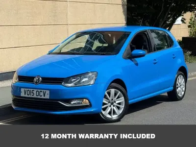 Used VW Polo SE 60 HP (44 kW) 2015 Blue Hatchback