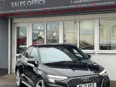 Begagnad Audi A3 S-Line 150 HK (110 kW) 2021 Svart Sedan