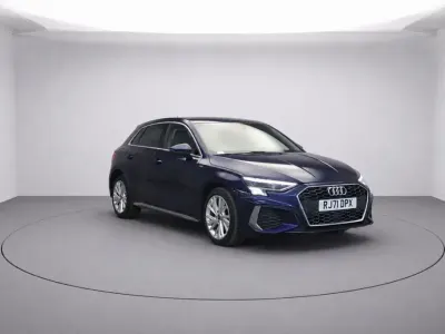 Used Audi A3 Sportback S-Line 204 HP (150 kW) 2021 Blue Hatchback