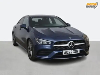 Used Mercedes CLA180 AMG line 136 HP (100 kW) 2022 Blue Sedan