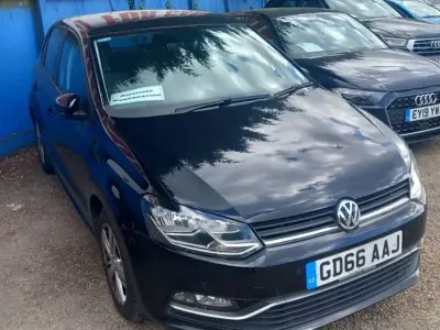 Used VW Polo Match 88 HP (64 kW) 2016 Black Hatchback