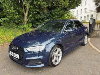Used Audi A3 S-Line 190 HP (139 kW) 2017 Blue Sedan