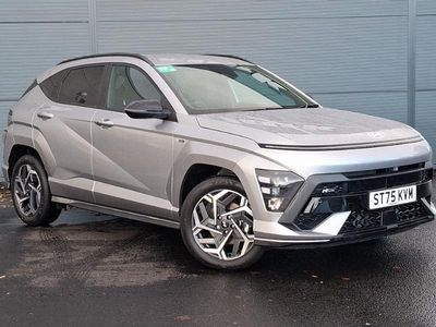 Metallic shimmering silver New 2025 Hyundai Kona N Line SUV | £23,698 (Good price)
