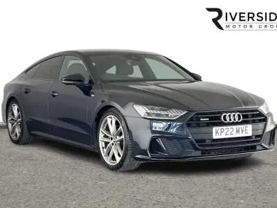Used Audi A7 Black Edition 245 HP (180 kW) 2022 Blue Sedan
