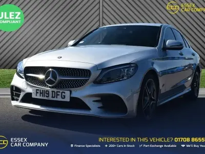 Begagnad Mercedes C220 AMG Line Premium 194 HK (142 kW) 2019 Silver Sedan