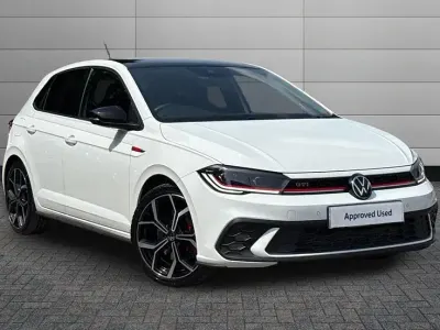 Used VW Polo GTI 207 HP (152 kW) 2023 Pure white with black roof Hatchback