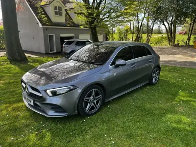 Begagnad Mercedes A200 AMG line Plus 2018 Grå Halvkombi