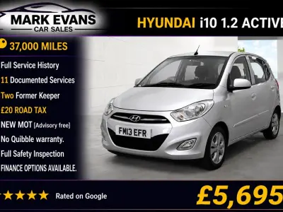 Begagnad Hyundai i10 Active 83 HK (61 kW) 2013 Silver Halvkombi