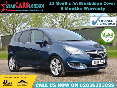 Used Vauxhall Meriva 120 HP (88 kW) 2016 Blue MPV