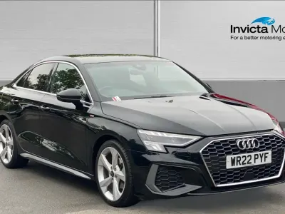 Used Audi A3 S-Line 150 HP (110 kW) 2022 Black Sedan