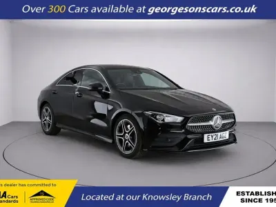 Begagnad Mercedes CLA200 AMG line 163 HK (119 kW) 2021 Svart Sportkupé