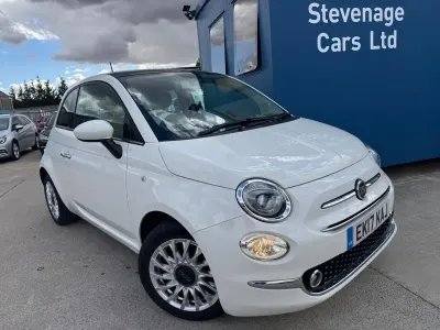 Used Fiat 500 Lounge 69 HP (50 kW) 2017 White Hatchback