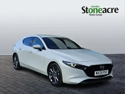 Used Mazda 3 Exclusive-Line 138 HP (101 kW) 2025 White Hatchback