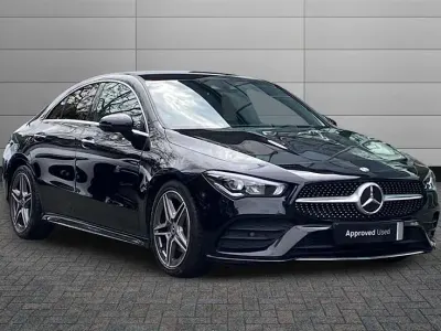 Used Mercedes CLA180 AMG Line Premium 136 HP (100 kW) 2019 Cosmos black Sedan