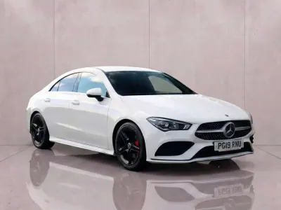 Used Mercedes CLA200 AMG line 163 HP (119 kW) 2019 White Coupe