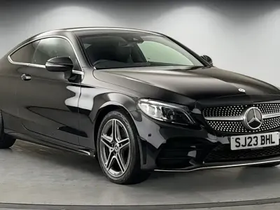 Used Mercedes C220 AMG line 194 HP (142 kW) 2022 Obsidian black Coupe
