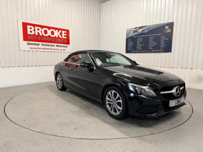 Used Mercedes C200 181 HP (133 kW) 2017 Black Cabriolet