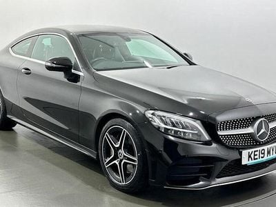 Used Mercedes C300 AMG line 258 HP (189 kW) 2019 Black Coupe