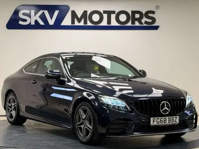 Begagnad Mercedes C200 AMG line 198 HK (145 kW) 2018 Blå Sportkupé