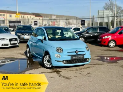 Used Fiat 500 Lounge 69 HP (50 kW) 2016 Blue Hatchback