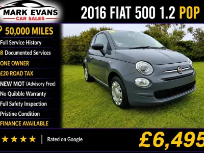 Used Fiat 500 Pop 69 HP (50 kW) 2016 Grey Hatchback