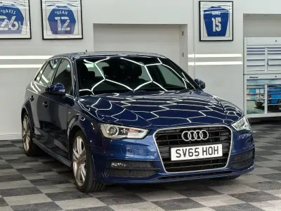 Used Audi A3 S-Line 150 HP (110 kW) 2015 Blue Hatchback