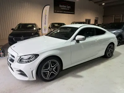 Used Mercedes C200 AMG line 184 HP (135 kW) 2019 White Coupe