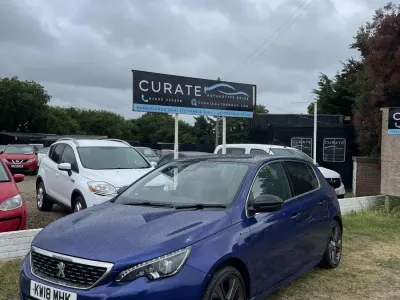 Used Peugeot 308 GT-line 130 HP (95 kW) 2018 Blue Hatchback