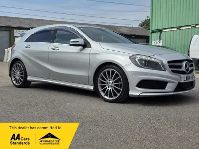 Used Mercedes A180 AMG line 122 HP (89 kW) 2014 Silver Hatchback