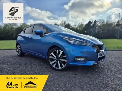 Begagnad Nissan Micra S 90 HK (66 kW) 2017 Blå Halvkombi
