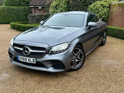 Używany Mercedes C200 AMG line 184 KM (135 kW) 2019 Szary Coupe