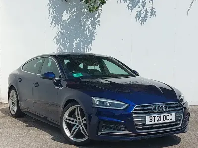 Used Audi A5 S-Line 190 HP (139 kW) 2021 Blue Coupe