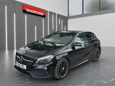 Begagnad Mercedes A200 AMG Line Premium 2016 Svart Halvkombi