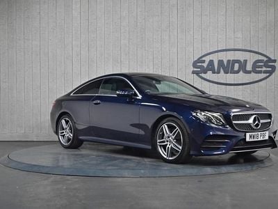 Used Mercedes E220 AMG Line Premium 194 HP (142 kW) 2018 Blue Coupe