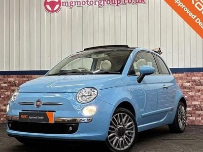 Used Fiat 500C Lounge 69 HP (50 kW) 2015 Blue Cabriolet